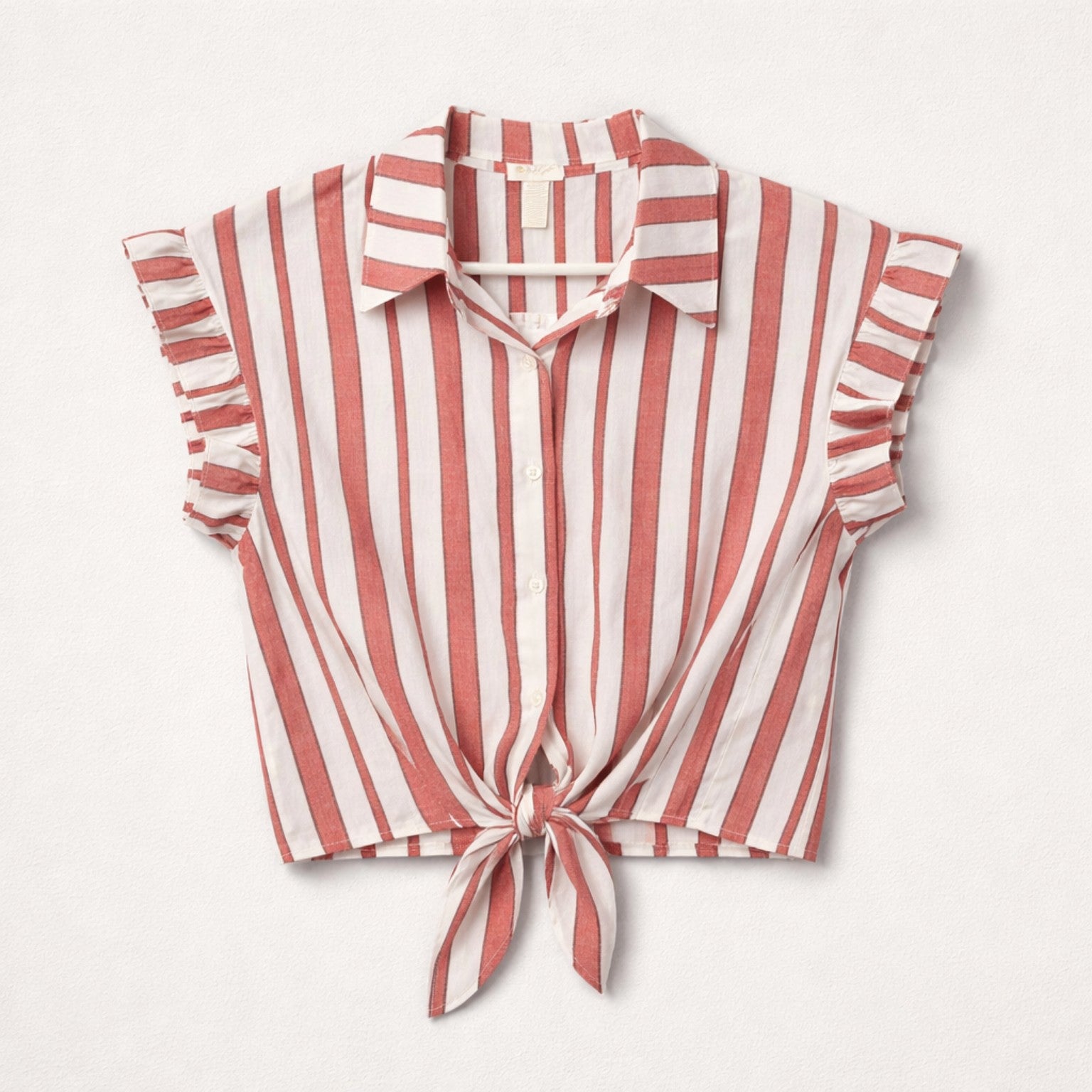 Sommerliche Bluse mit Streifenmuster – Viskose & Leinen Made in Italy Bluse V. Milano