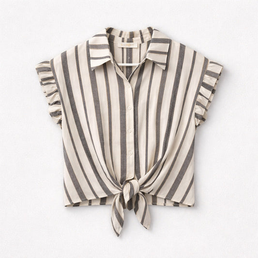 Sommerbluse mit Streifen – Made in Italy Bluse Das Zierwerk