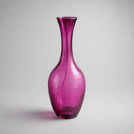 Statement Vase aus recyceltem Glas – Bodenvase in Pink Vase Das Zierwerk
