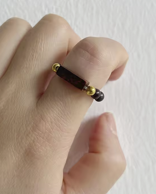 Boho-Ring mit Bloodstone – Handgefertigtes Unikat mit Kraftstein