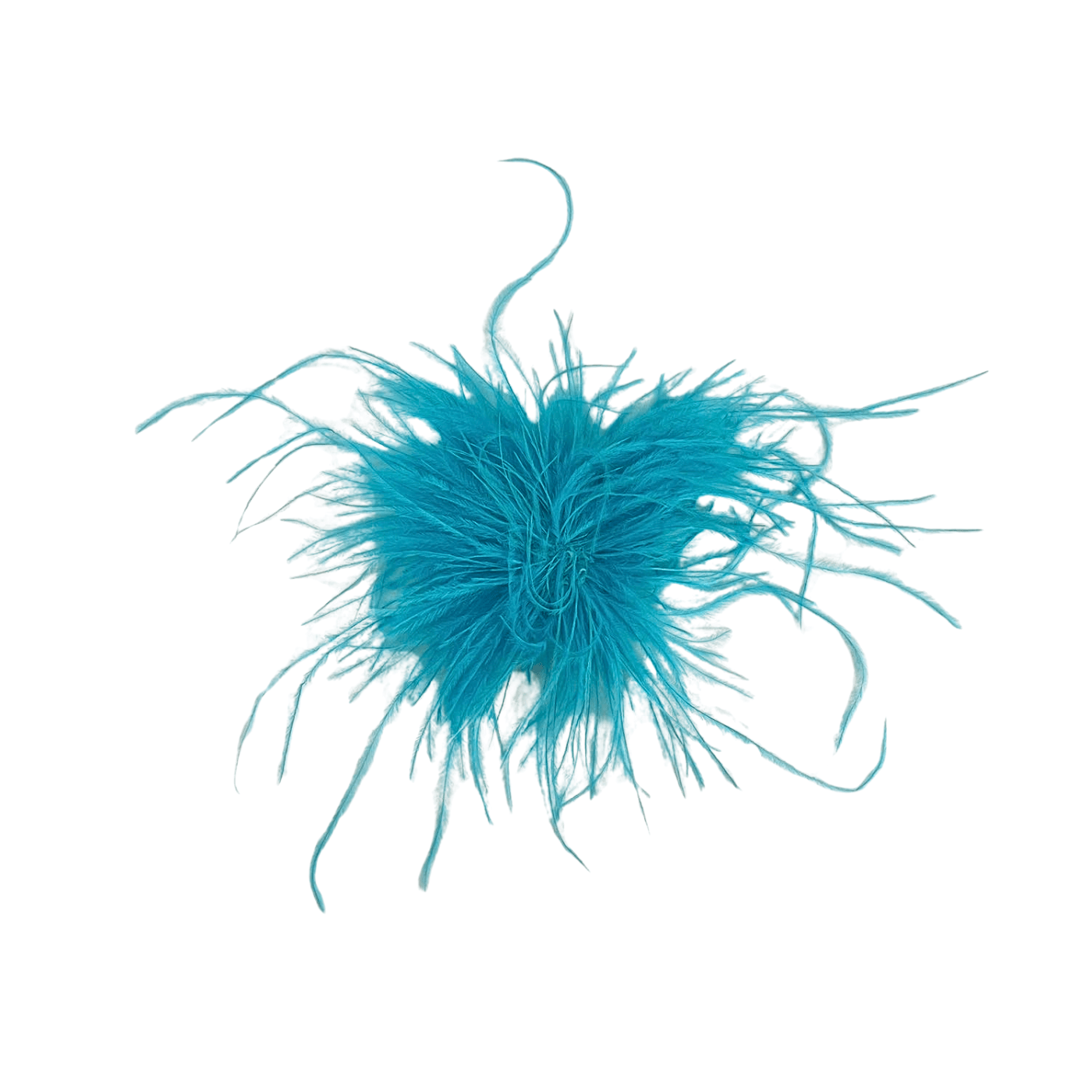 Magnetische Brosche – Feder-Look in Hellblau Brosche Das Zierwerk