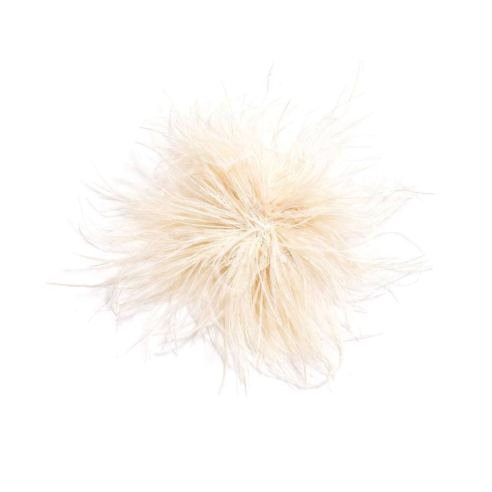 Magnetische Brosche – Feder-Look in Creme Brosche Das Zierwerk