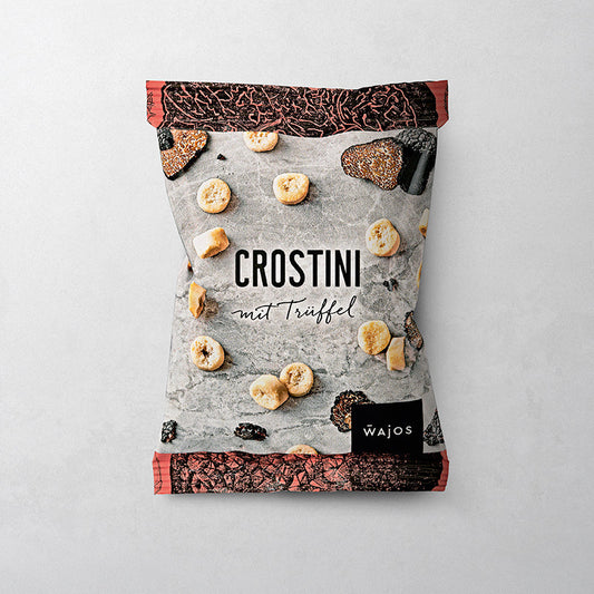 Crostini mit Trüffel – knuspriges Brotgebäck mit edlem Aroma von weißem Trüffel Chips Wajos