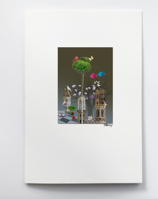 Artprint-Doppelkarte „Architekturträume“ von Ilona Reny – DIN B6, handsigniert