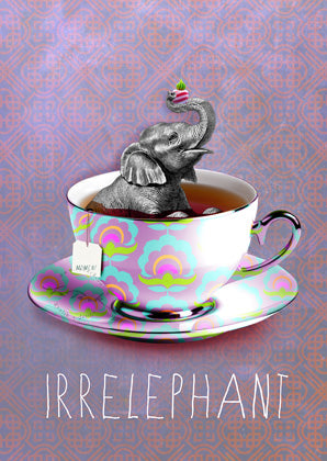 Postkarte – La Tack – Irrelephant Karte La Track