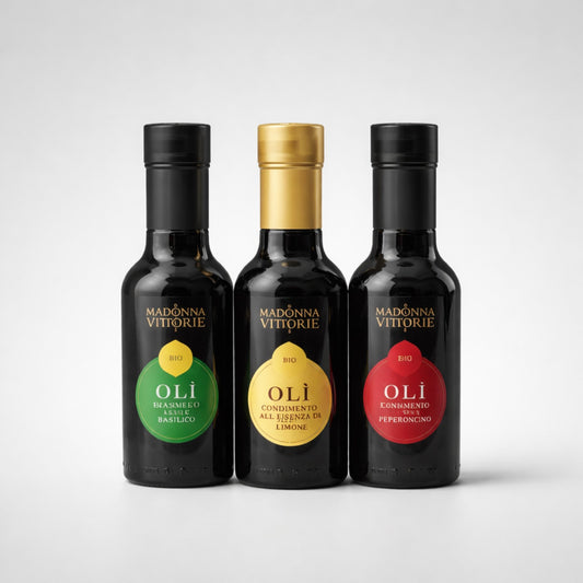 Olivenöl Geschenkbox – 3er Set Bio Öle à 250 ml Öl Madonna delle Vittorie