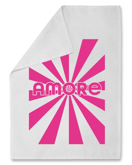 Geschirrtuch „Amore“ – stylisches Küchentuch mit Neonprint Geschirrtuch Das Zierwerk