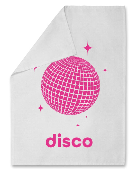 Geschirrtuch „Disco“ – stylisches Küchentuch mit Disco-Kugel Print Geschirrtuch Das Zierwerk