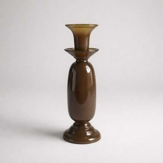 Kerzenhalter aus braunem Glas – eleganter Design-Kerzenständer für Stabkerzen Kerzenhalter Das Zierwerk
