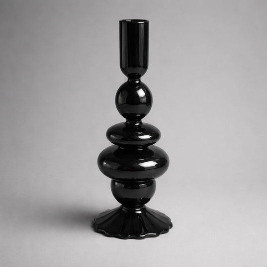 Kerzenständer aus Glas in Schwarz – Eleganz mit Statement Kerzenhalter Das Zierwerk
