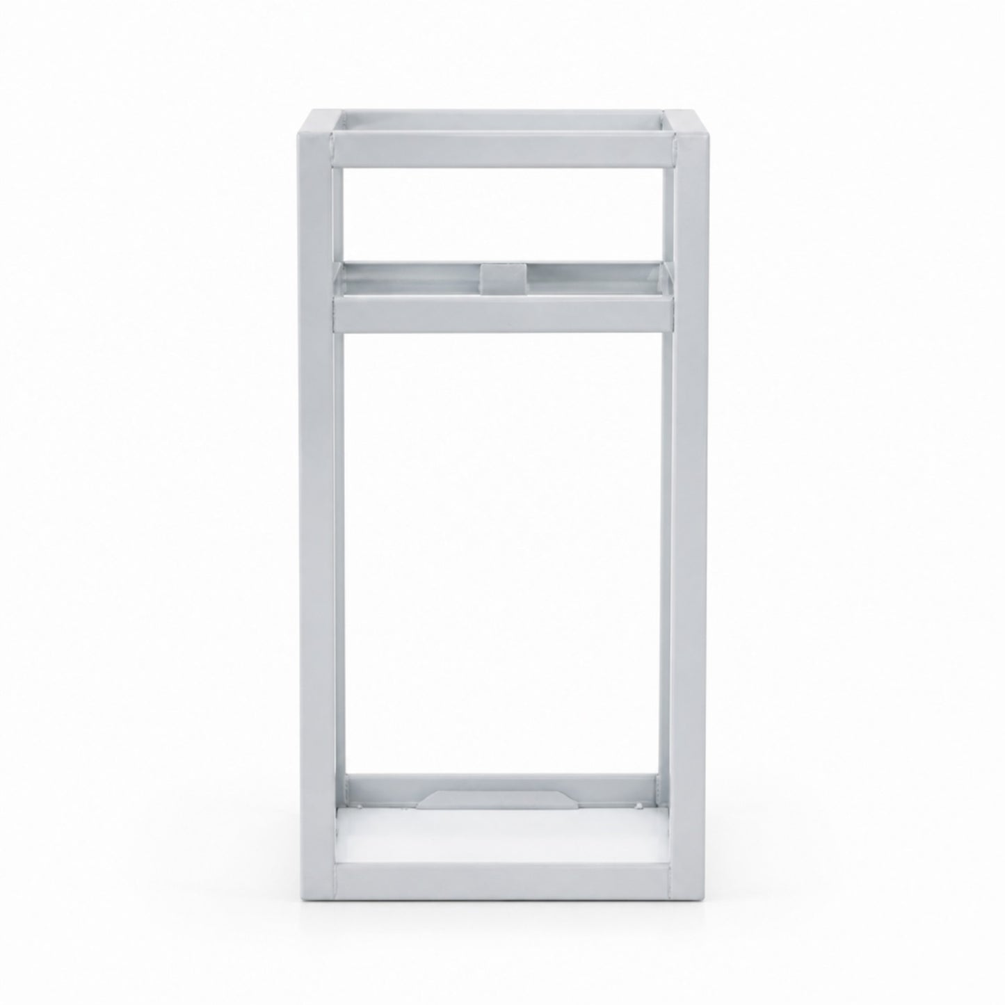 Laterne Weiß – Metall & Glas, goldfarbener Deckel | 16×16×30 cm