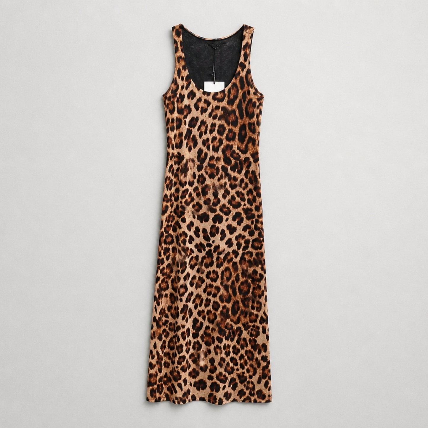 Figurbetontes Leo-Maxikleid – Femininer Animal-Print-Look Made in Italy