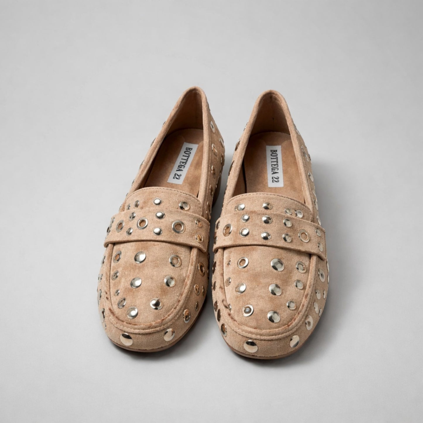 Loafer „Stud Chic“ – Damen Slipper mit Nieten (Gr. 40) Schuhe V. Milano