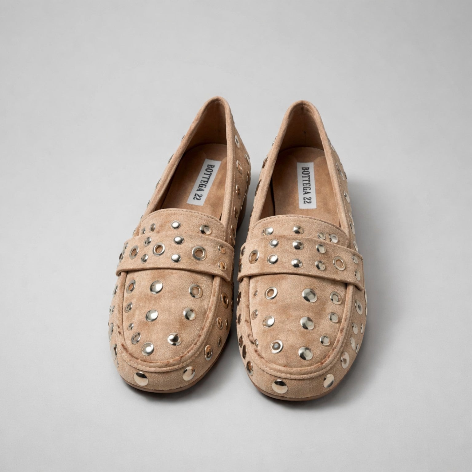 Loafer „Stud Chic“ – Damen Slipper mit Nieten (Gr. 40) Schuhe V. Milano
