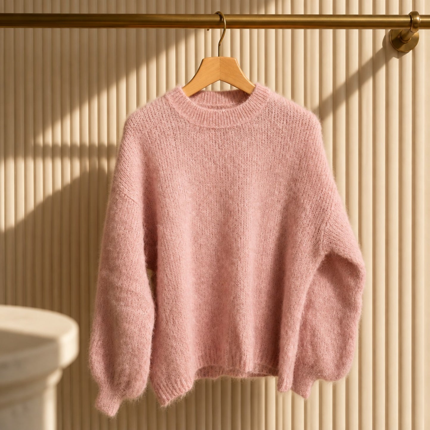 Mohair-Pullover „Rosé“ – Rosa | Made in Italy Pullover V. Milano
