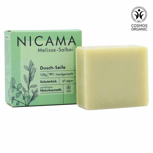 NICAMA Dusch-Seife Melisse-Salbei | Handgemachte Naturkosmetik