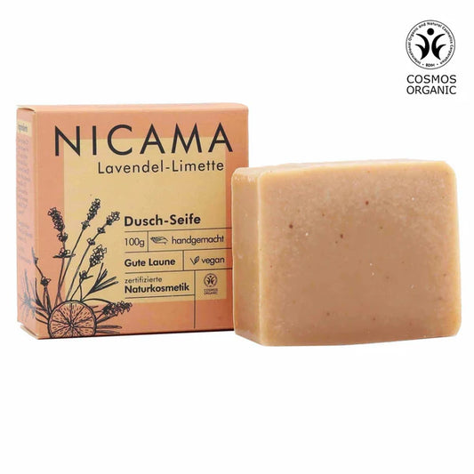 NICAMA Dusch-Seife Lavendel-Limette | Handgemachte Naturkosmetik