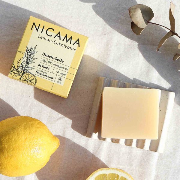 NICAMA Dusch-Seife Lemon-Eukalyptus | Handgemachte Naturkosmetik