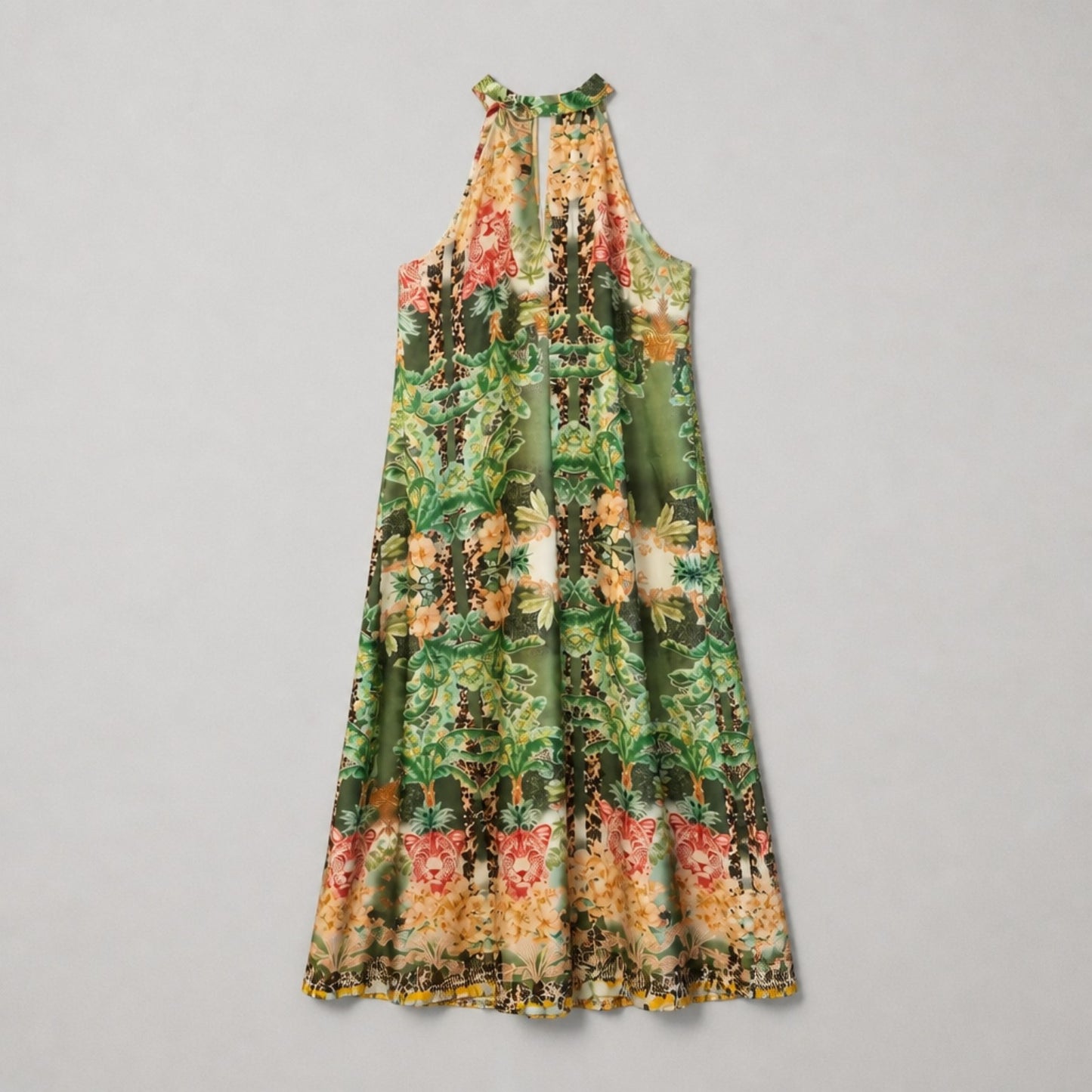 Maxikleid „Tropical Jungle“ – Italienische Leichtigkeit mit exotischem Flair