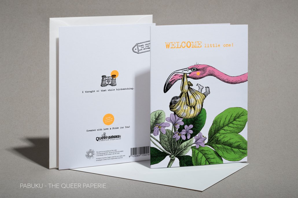 Klappkarte „WELCOME little one!“ – Liebevolle Babykarte