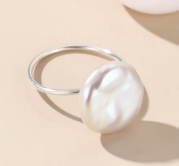 Silberring mit 12-13mm Süßwasserperle
