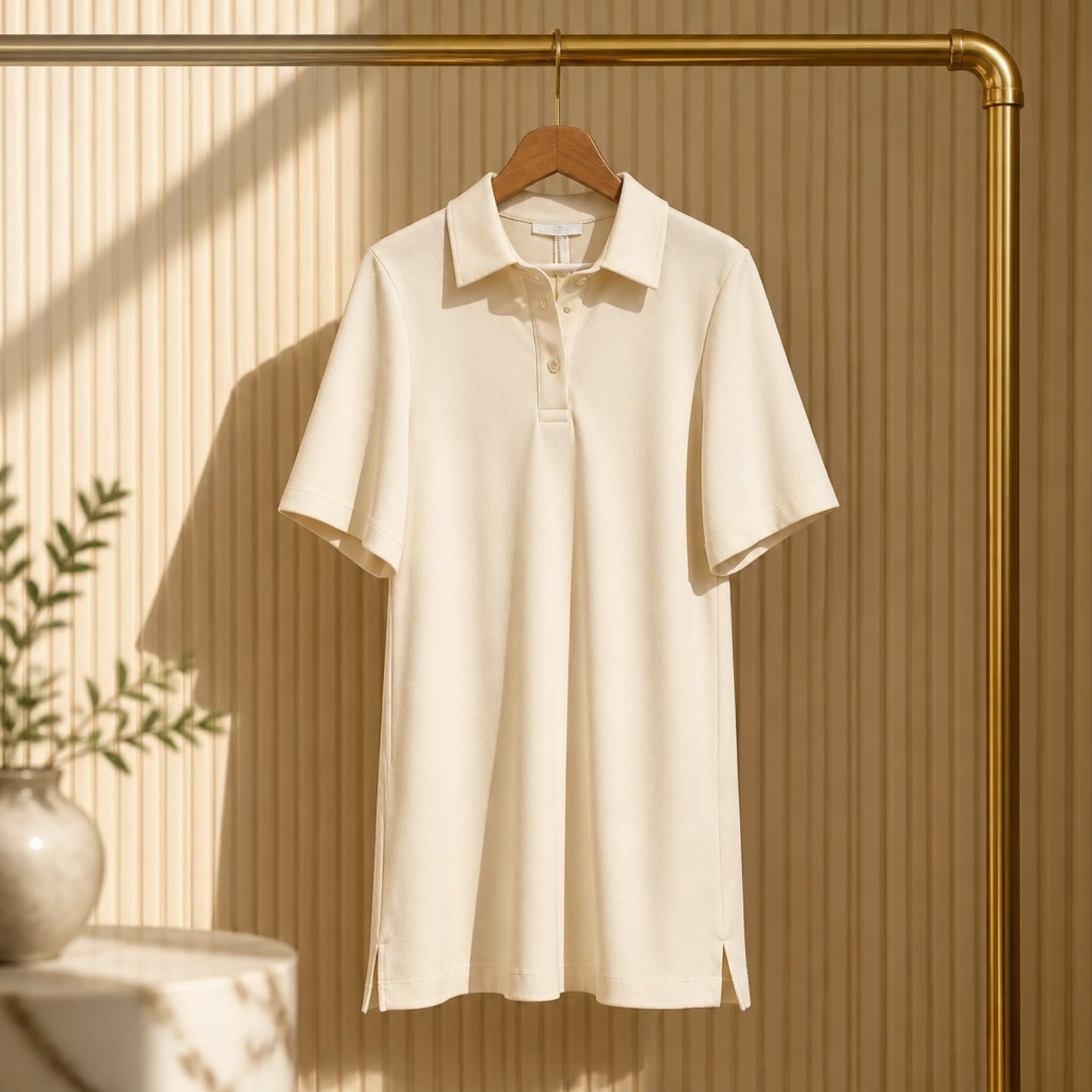 Lumina Polokleid – Zeitlose Eleganz in Creme Kleid Lumina