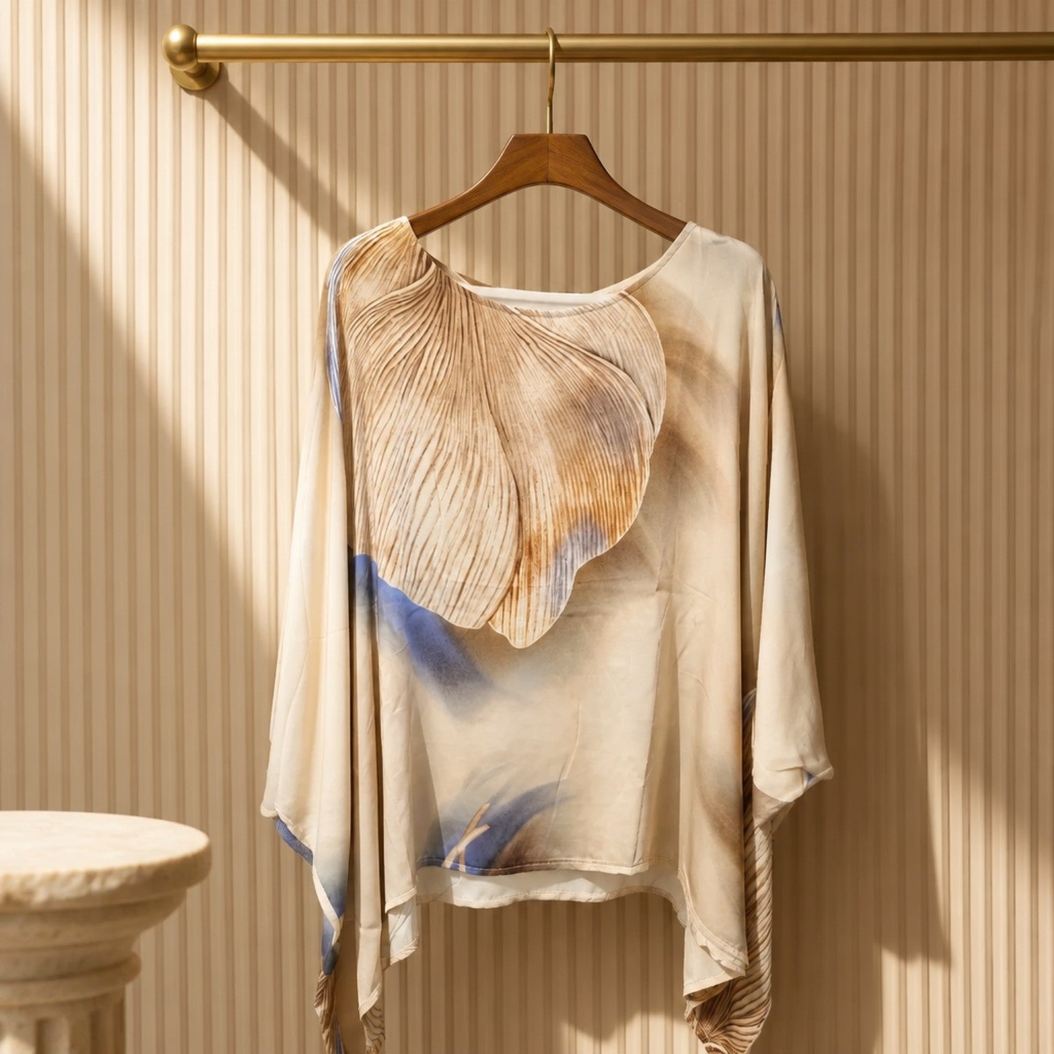 Oversize-Bluse Viskose-Seide – Blütenprint, Made in Italy Bluse Das Zierwerk