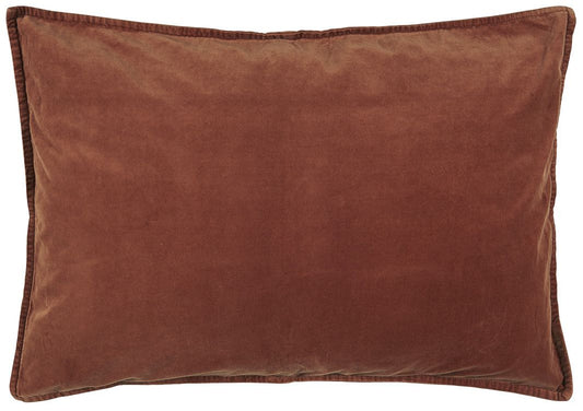 IB Laursen Kissenhülle „Rost“ 50x70 cm – Samt-Kissenbezug in Rostrot, edel & weich