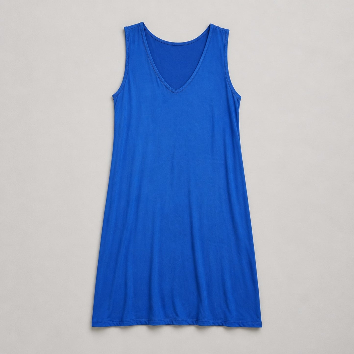Maxikleid aus 100 % Viskose in Royalblau – Made in Italy
