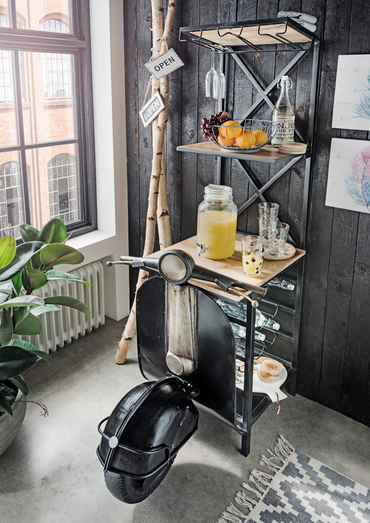 Scooter-Barschrank – Originelles Barregal im Vintage-Roller-Design Regal Das Zierwerk
