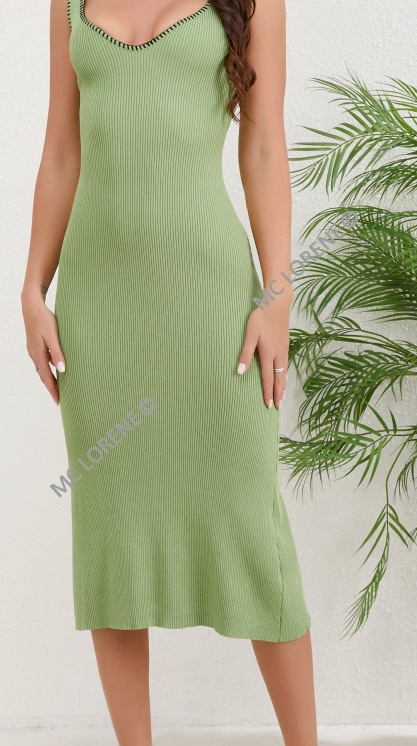 Strickkleid „Summer Soft“ – 100 % Viskose – Grün