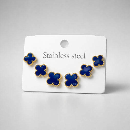 Ohrstecker „Midnight Blossom“ – elegante Tiefe in Blau Ohrringe Das Zierwerk