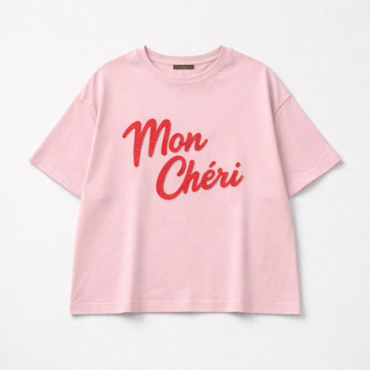 „Mon Chéri“ Statement-Shirt – ein Hauch Paris für deinen Alltag Shirt Das Zierwerk