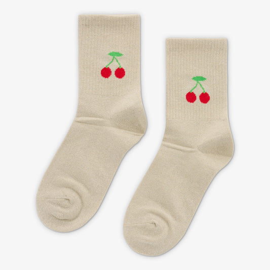 Socken mit Kirschmotiv – ein kleines Detail, das Freude macht Socken Biba