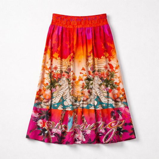 Statement-Maxirock mit Print – Farbe, die gute Laune macht Rock Das Zierwerk