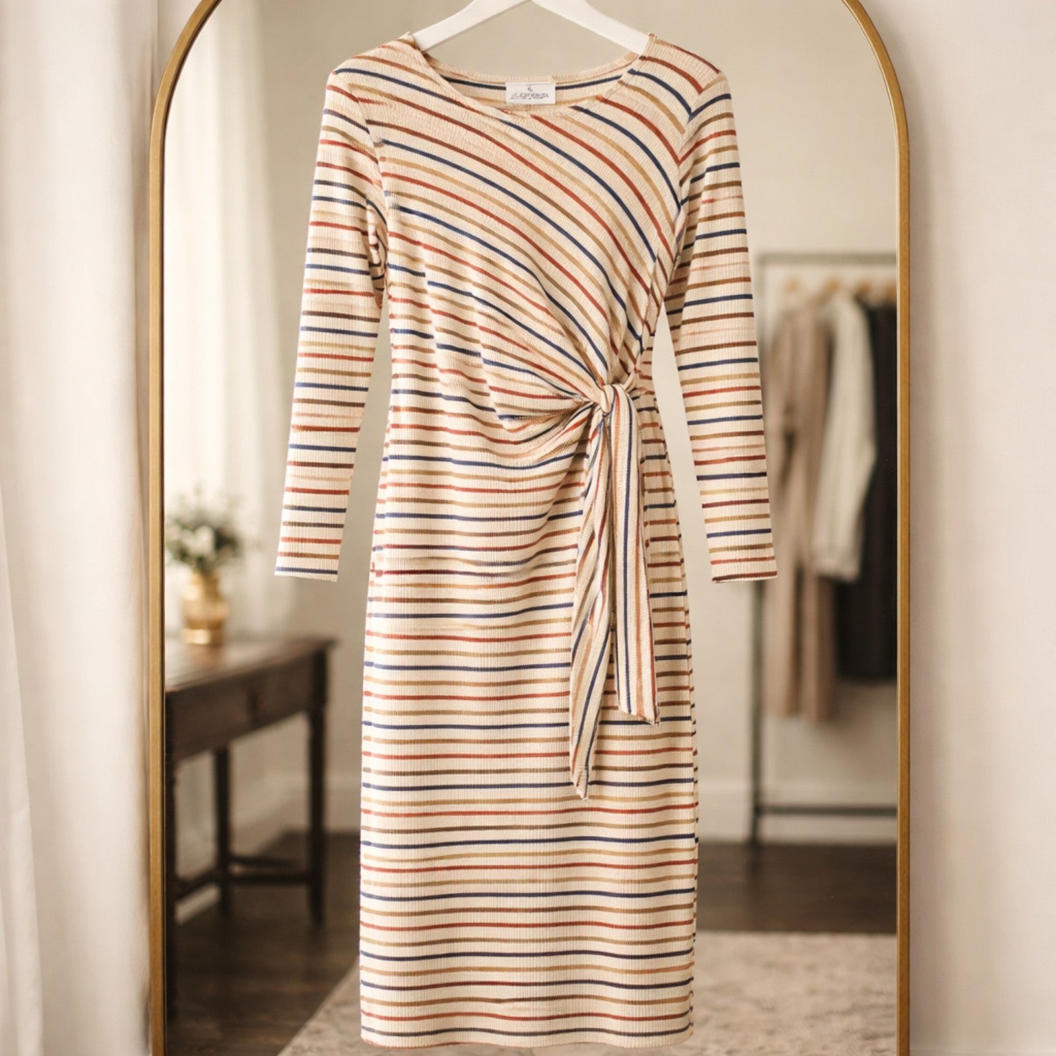 Gestreiftes Wickelkleid aus Baumwolle – unkompliziert schön Kleid Das Zierwerk