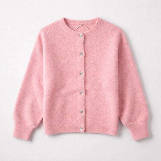 Strickcardigan in Rosé – Weichheit, die man sieht und fühlt Strickjacke Das Zierwerk