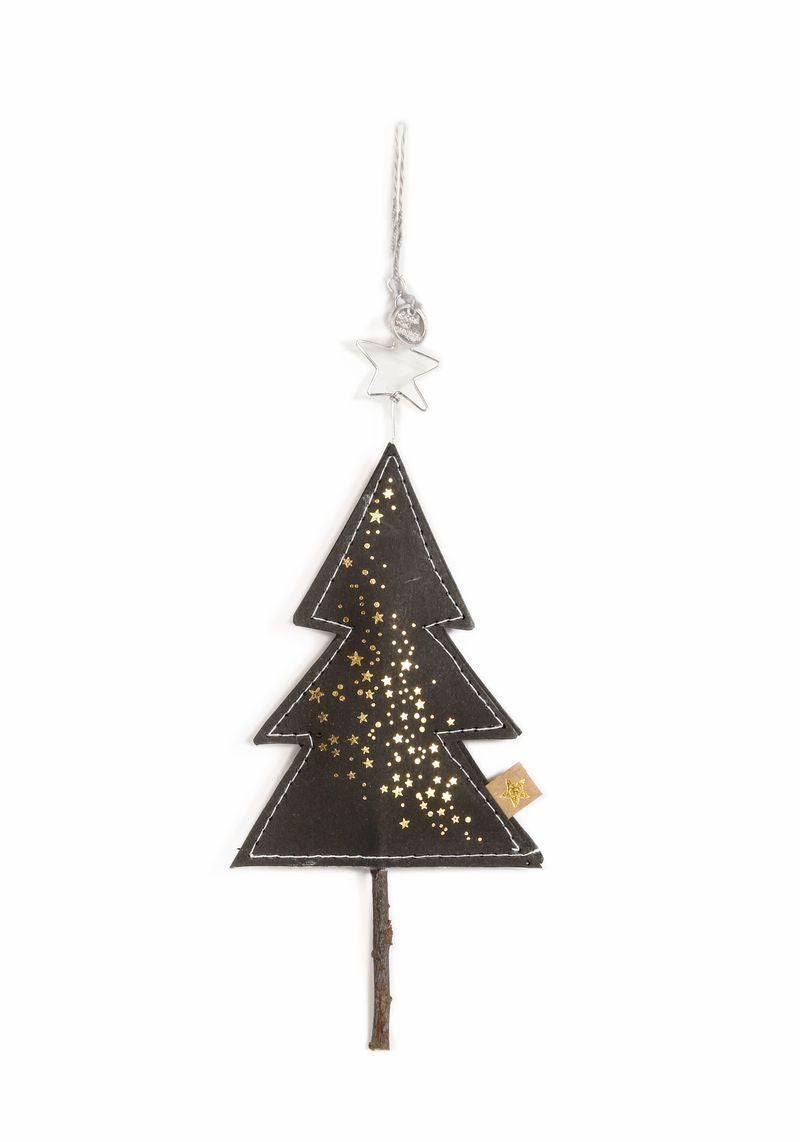 Anhänger „Schwarzer Tannenbaum mit Sternen“ – Good Old Friends Baumschmuck Good Old Friends