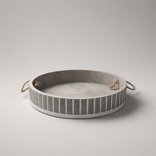 Rundes Tablett mit Struktur – klare Linien, ruhige Eleganz Tablett Gilde