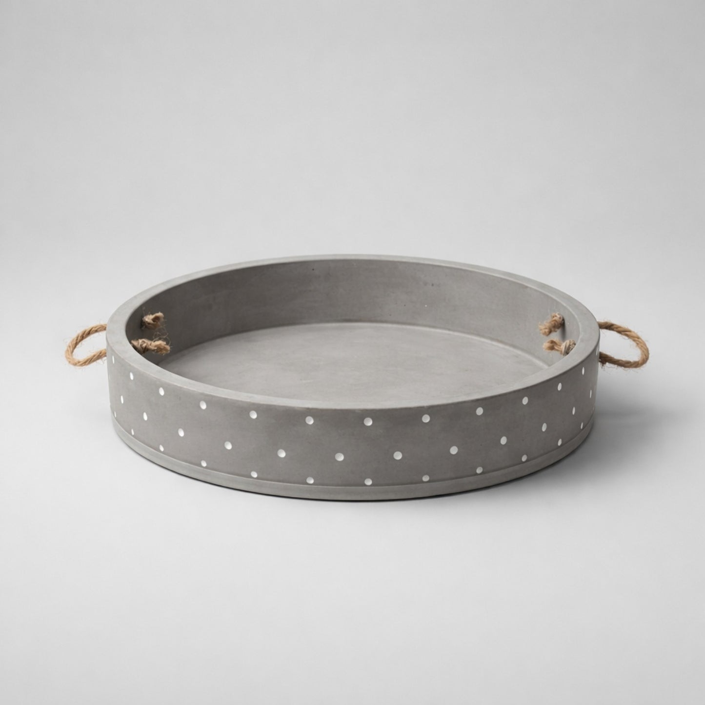 Rundes Tablett mit Punkten – schlicht, schön, vielseitig Tablett Gilde