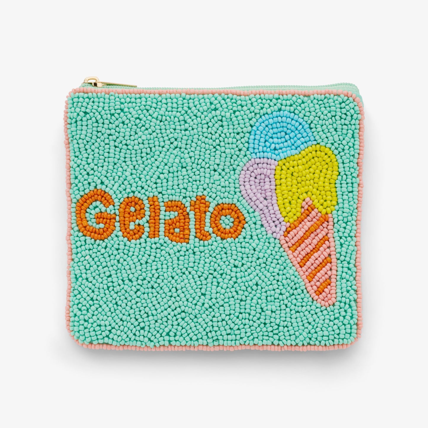 Coin Purse „Gelato“ – sommerliche Perlenbörse Clutch Das Zierwerk
