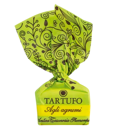 Tartufi Dolci agli Agrumi – weiße Schokoladentrüffel mit Zitrone & Limette Tartufo Antica Torroneria Piemontese