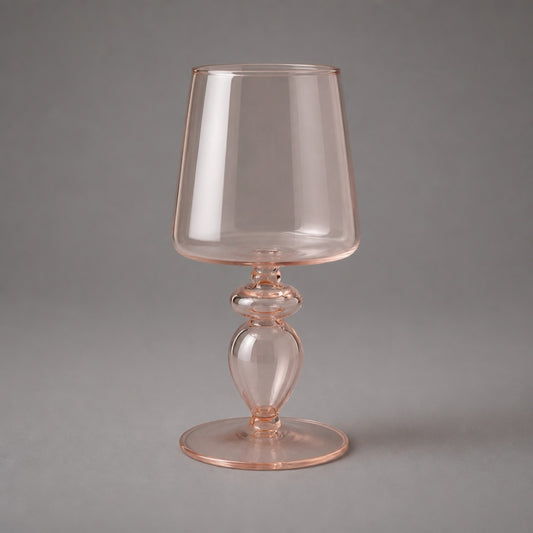 Teelichthalter aus Glas in Rosé – Kelchform, zeitloses Design Windlicht Das Zierwerk