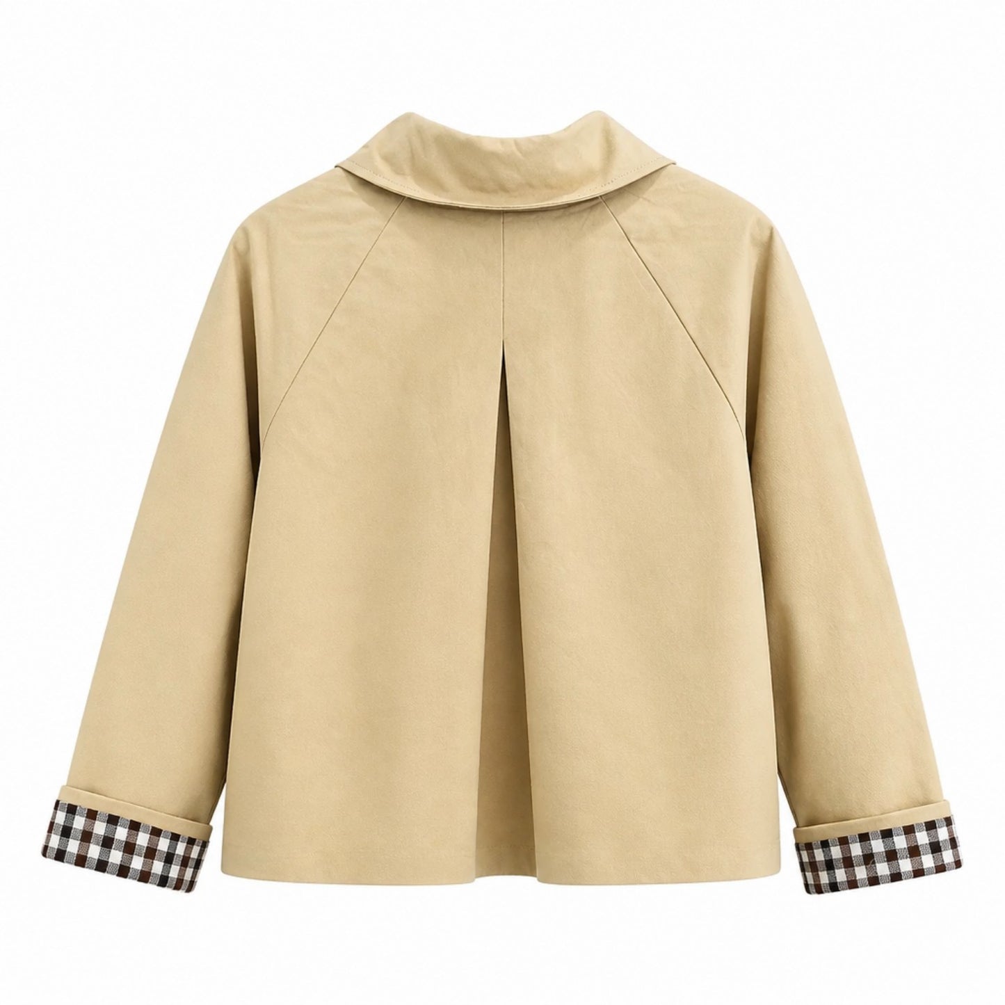 Kurze Damenjacke in Beige mit abnehmbarer Kapuze Jacke Musy Muse