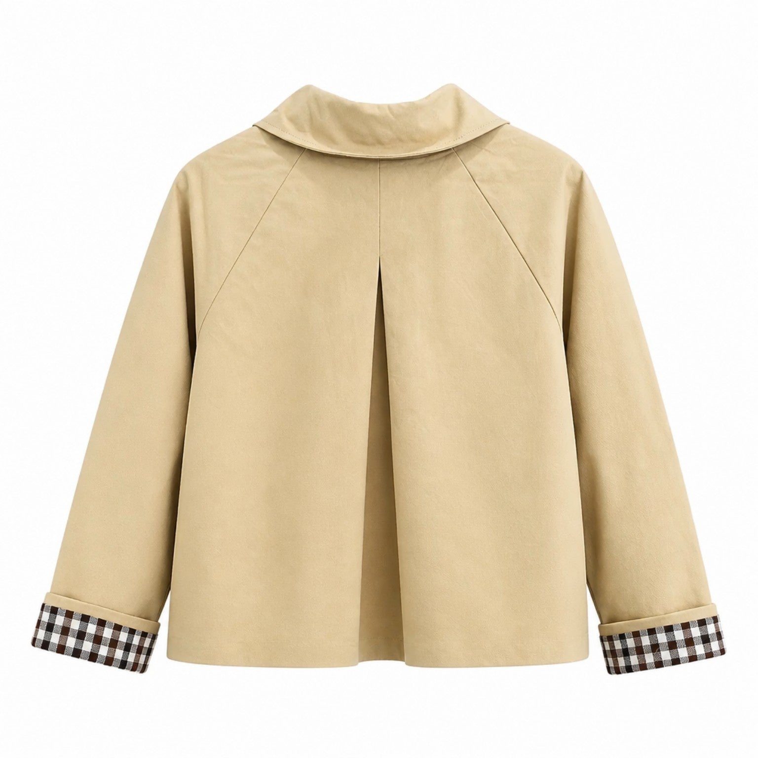 Kurze Damenjacke in Beige mit abnehmbarer Kapuze Jacke Musy Muse