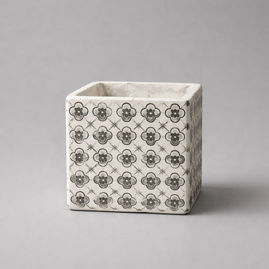 Handgefertigter Übertopf mit Muster – dekorativer Blumentopf im Vintage-Stil Übertopf Gilde