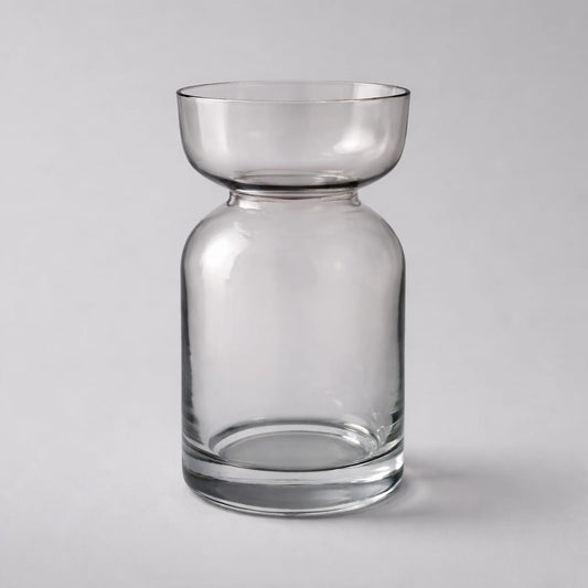 Glasvase mit Farbverlauf – moderne Designvase in Rauchoptik Vase Das Zierwerk