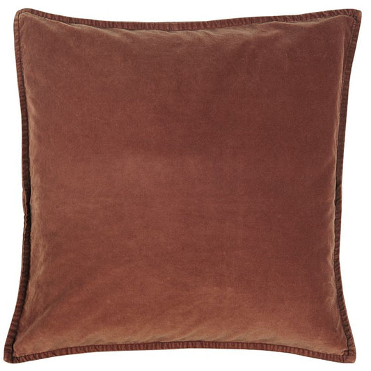 Kissenhülle „Rost“ 50x50 cm – Samt-Kissenbezug in Rostrot, samtig & elegant