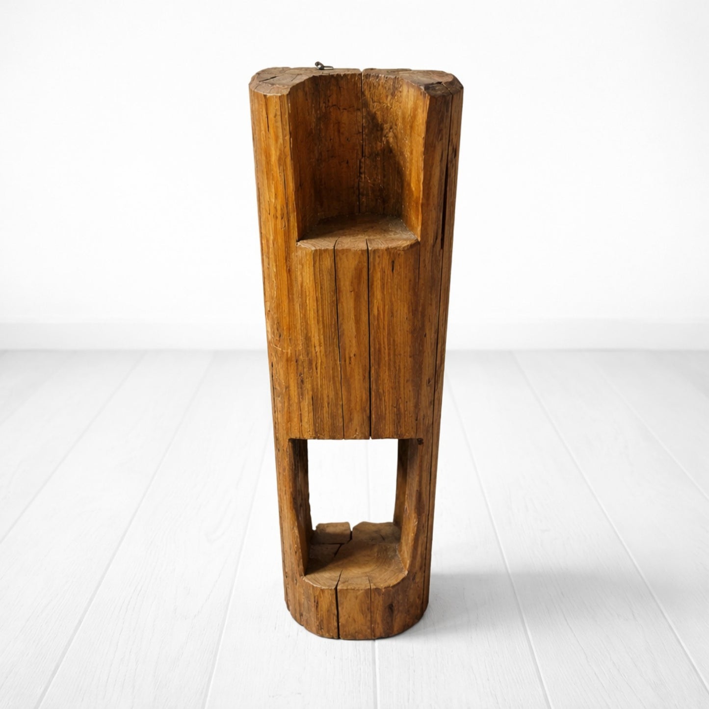 Vintage Holzskulptur aus Altholz – Unikat aus altem Hausbalken Deko Das Zierwerk