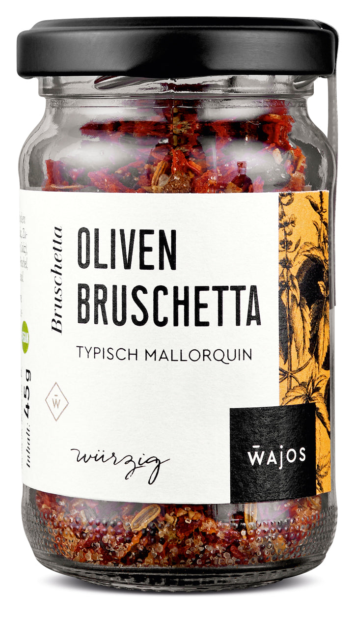 Wajos Oliven Bruschetta Mini – Typisch Mallorquin, würzig & mediterran